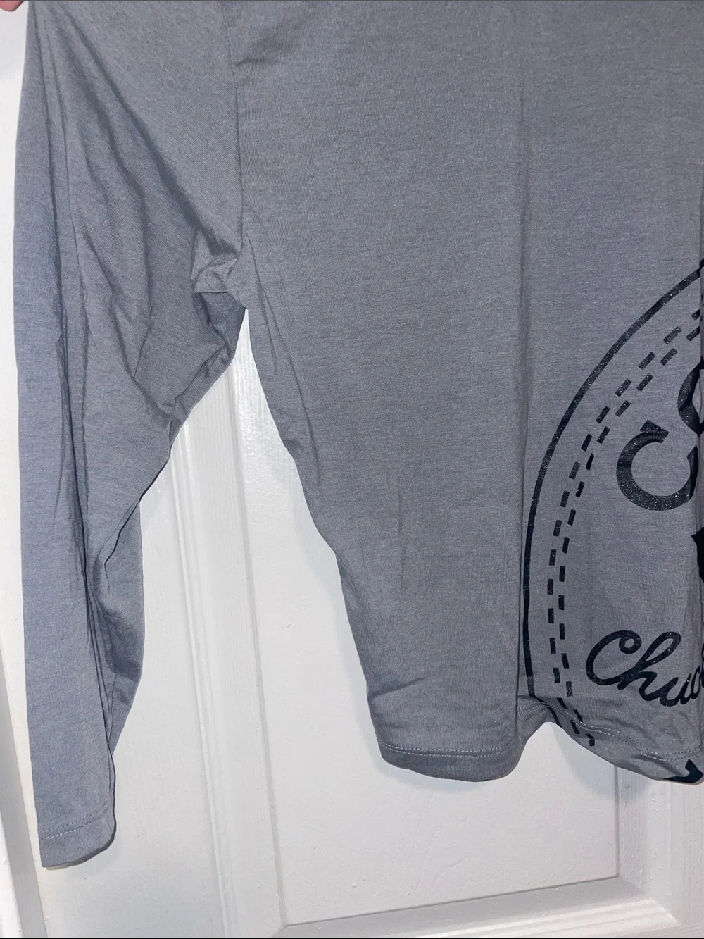 Converse Gray Long-Sleeve Logo Tee